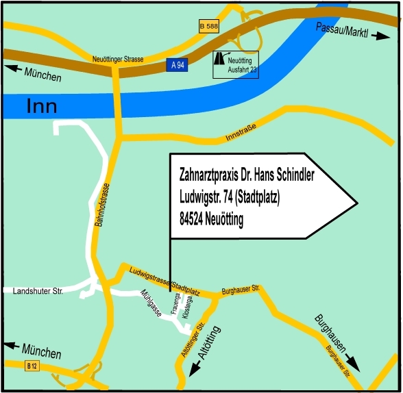 Anfahrtsplan Neuötting